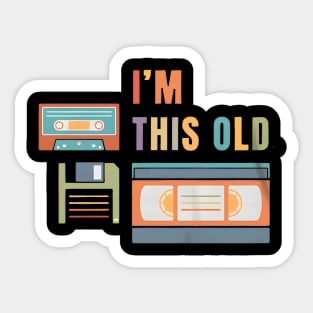 I'm This Old Retro Data Storage Sticker